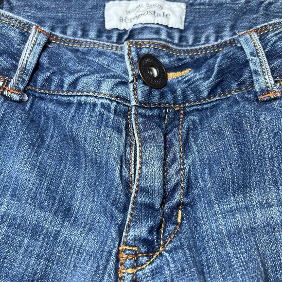 Aeropostale Capri Blue Jeans Womens Size 11/12 Denim Embroidered Pocket Summer - Picture 15 of 15